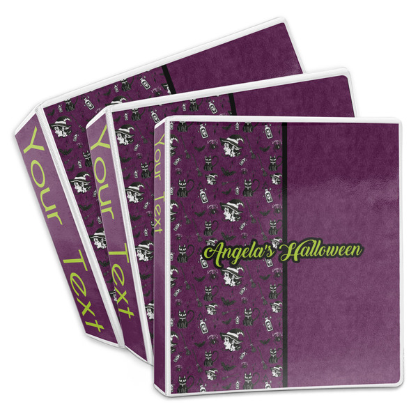 Custom Witches On Halloween 3-Ring Binder (Personalized)