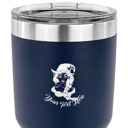 Witches On Halloween 30 oz Stainless Steel Tumbler - Navy - Single Sided (Personalized)