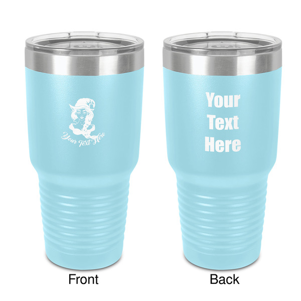 Custom Witches On Halloween 30 oz Stainless Steel Tumbler - Teal - Double-Sided (Personalized)