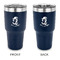 Witches On Halloween 30 oz Stainless Steel Ringneck Tumblers - Navy - Double Sided - APPROVAL