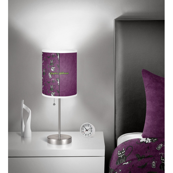 Witches On Halloween 7 inch drum lamp shade - in room