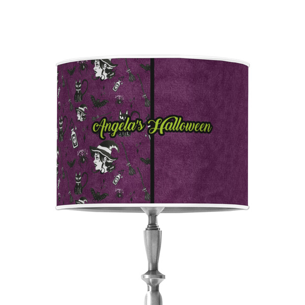 Custom Witches On Halloween 8" Drum Lamp Shade - Poly-film (Personalized)