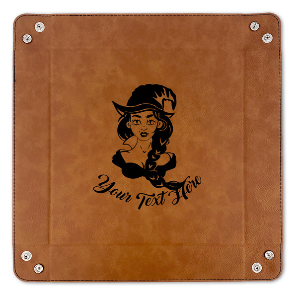 Witches On Halloween 9" x 9" Leatherette Snap Up Tray - APPROVAL (FLAT)