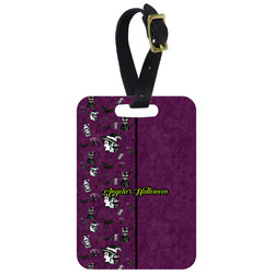 Witches On Halloween Metal Luggage Tag w/ Name or Text