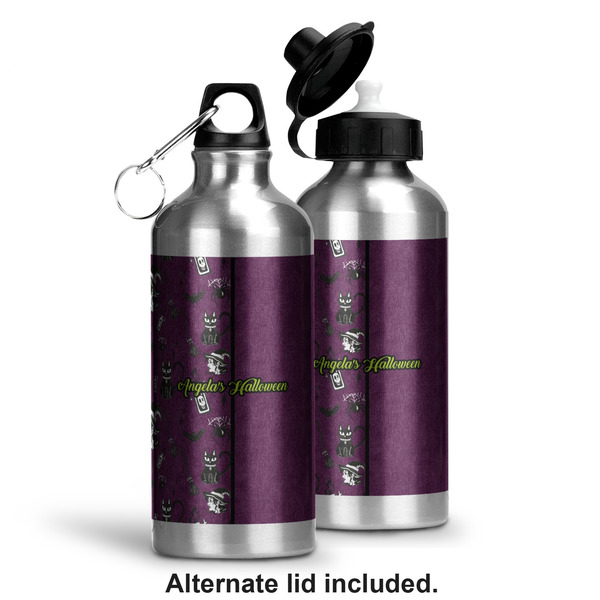 Witches On Halloween Aluminum Water Bottle - Alternate lid options