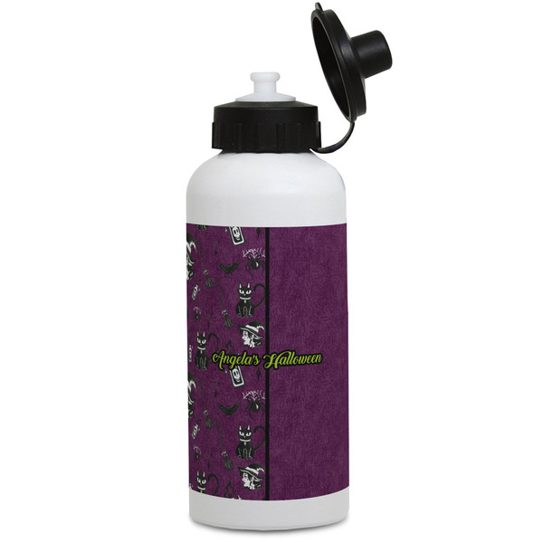 Custom Witches On Halloween Water Bottles - Aluminum - 20 oz - White (Personalized)