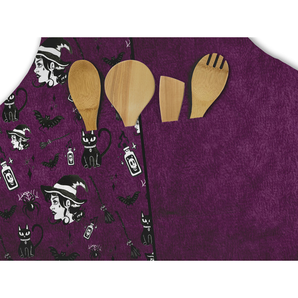 Witches On Halloween Apron - Pocket Detail with Props