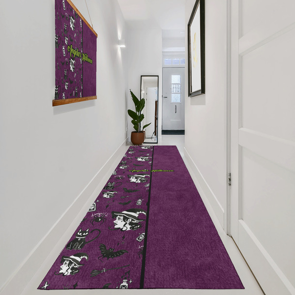 Witches On Halloween Area Rug Sizes - In Context (vertical)