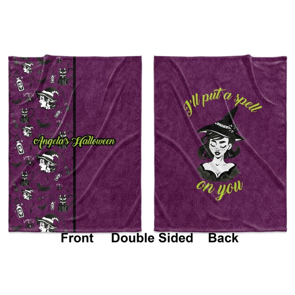 Witches On Halloween Baby Blanket (Double Sided - Printed Front and Back)