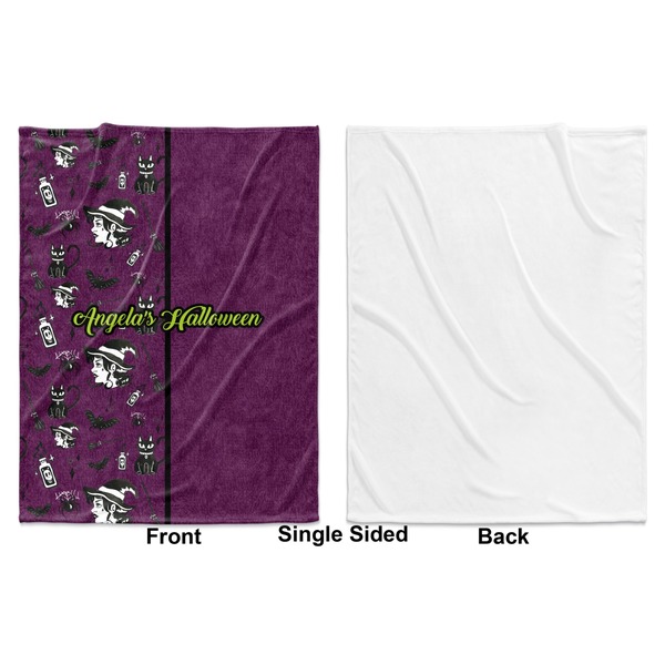 Witches On Halloween Baby Blanket (Single Sided - Printed Front, White Back)