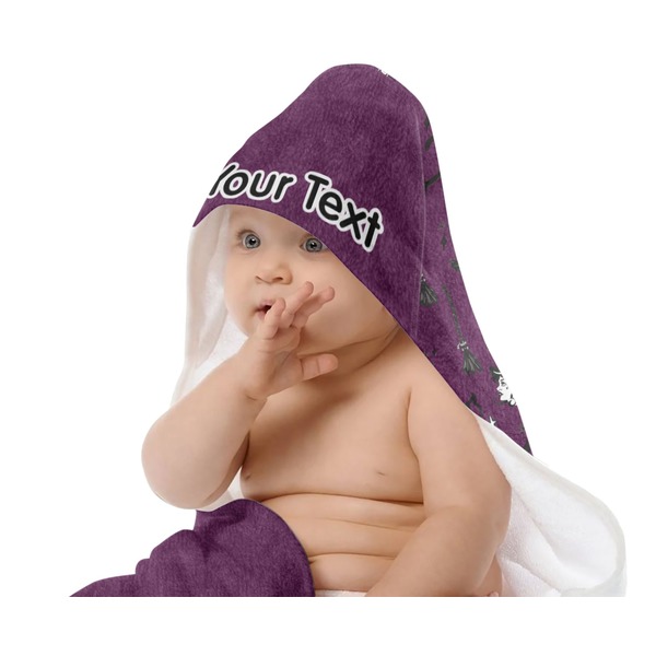 Witches On Halloween Baby Hooded Towel on Child