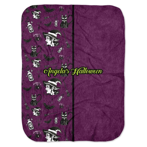 Custom Witches On Halloween Baby Swaddling Blanket (Personalized)