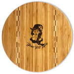 Witches On Halloween Bamboo Cutting Board (Personalized)