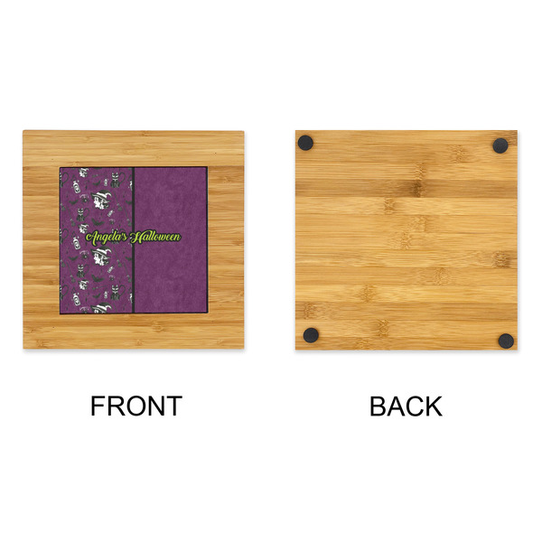 Witches On Halloween Bamboo Trivet with 6" Tile - APPROVAL