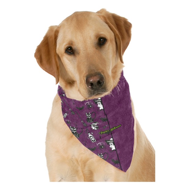 Custom Witches On Halloween Dog Bandana Scarf w/ Name or Text