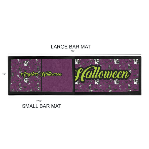 Witches On Halloween Bar Mats - Sizing Chart