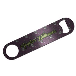 Witches On Halloween Bar Bottle Opener - Silver w/ Name or Text