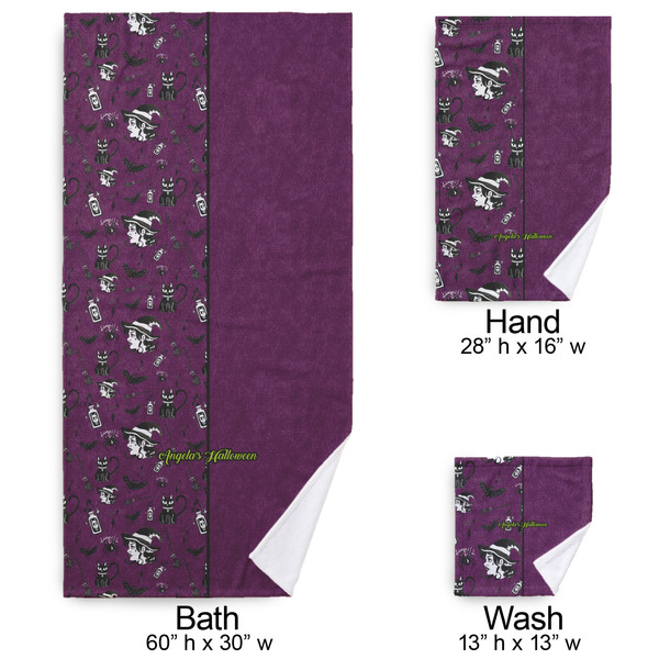 Witches On Halloween Bath Towel Sets - 3-piece - Approval