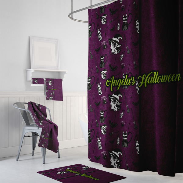 Witches On Halloween Bath Towel Sets - 3-piece - In Context