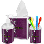 Witches On Halloween Acrylic Bathroom Accessories Set w/ Name or Text