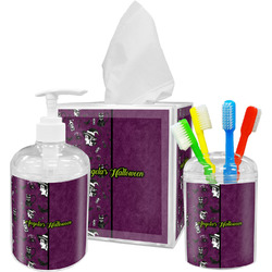 Witches On Halloween Acrylic Bathroom Accessories Set w/ Name or Text