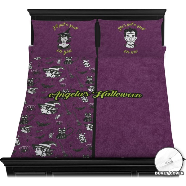 Witches On Halloween Bedding Set (Queen) - Duvet