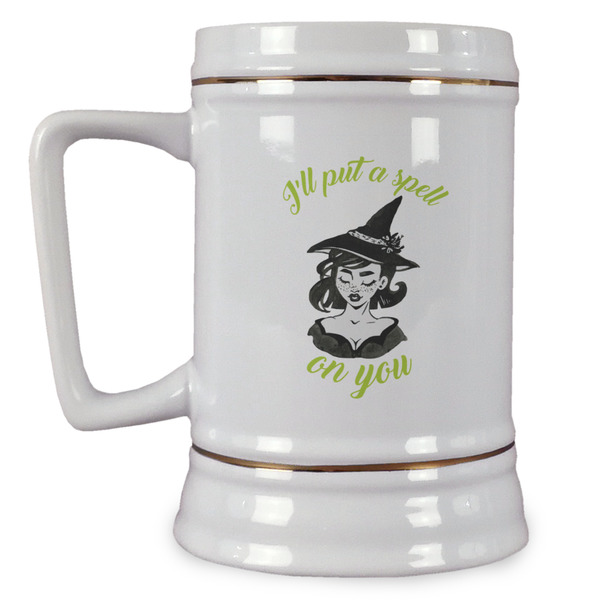 Custom Witches On Halloween Beer Stein (Personalized)