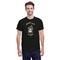 Witches On Halloween Black Crew T-Shirt on Model - Front