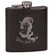 Witches On Halloween Black Flask - Engraved Front