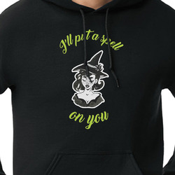 Witches On Halloween Hoodie - Black - Medium (Personalized)