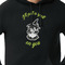 Witches On Halloween Black Hoodie on Model - CloseUp