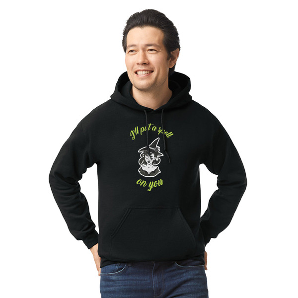 Custom Witches On Halloween Hoodie - Black - 2XL (Personalized)