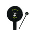 Witches On Halloween 7" Round Plastic Stir Sticks - Black - Single Sided (Personalized)