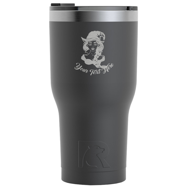 Custom Witches On Halloween RTIC Tumbler - Black - Engraved Front (Personalized)
