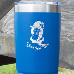 Witches On Halloween 20 oz Stainless Steel Tumbler - Royal Blue - Double Sided (Personalized)