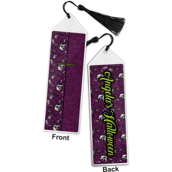 Witches On Halloween Bookmark with tassel - Front and Back
