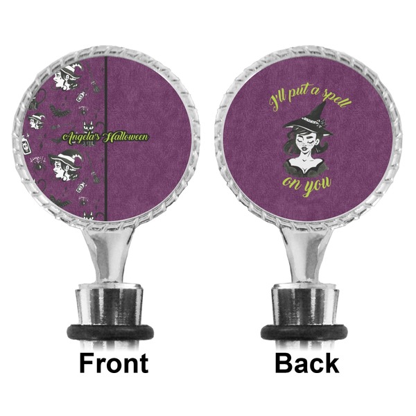 Witches On Halloween Bottle Stopper - Front and Back