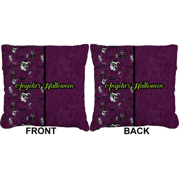 Witches On Halloween Burlap Pillow Approval