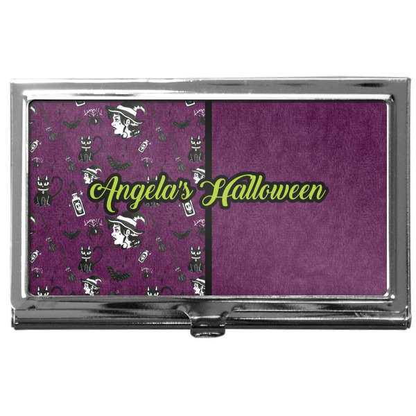 Custom Witches On Halloween Business Card Case