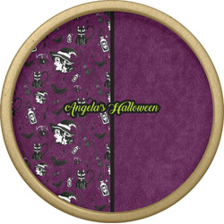Witches On Halloween Cabinet Knob - Gold (Personalized)