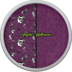 Witches On Halloween Cabinet Knob (Silver) (Personalized)
