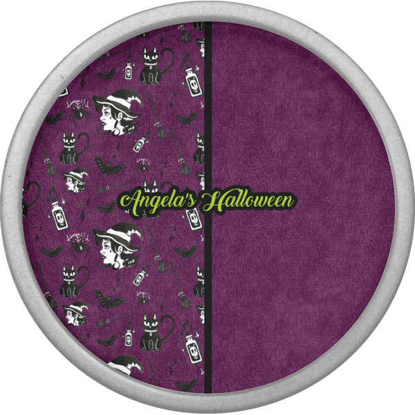 Witches On Halloween Cabinet Knob - Nickel - Front