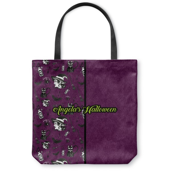 Custom Witches On Halloween Canvas Tote Bag (Personalized)
