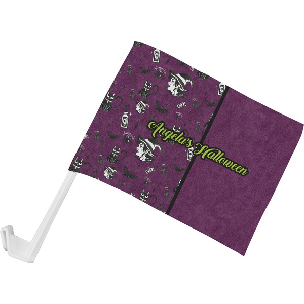 Custom Witches On Halloween Car Flag - Small w/ Name or Text