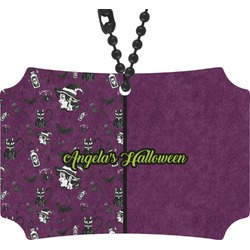 Witches On Halloween Rear View Mirror Ornament (Personalized)