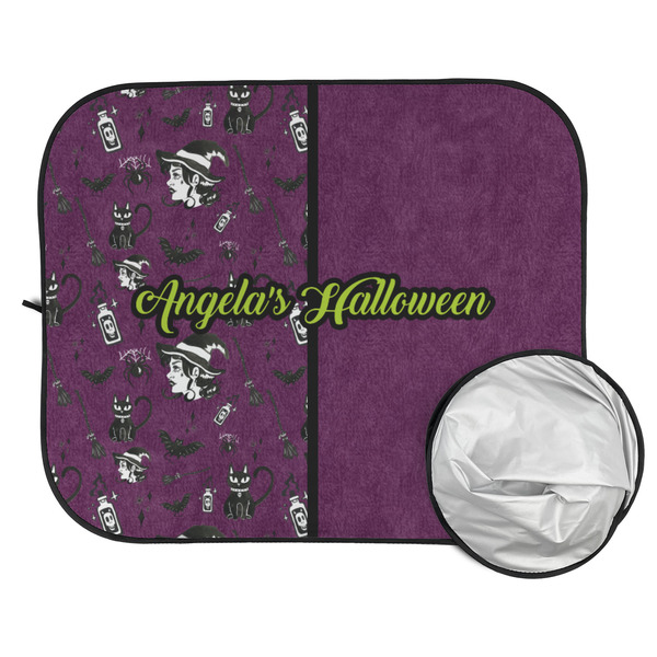 Witches On Halloween Car Sun Shades - FOLDED & UNFOLDED