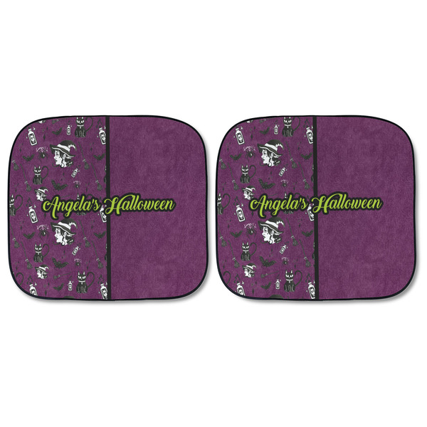 Witches On Halloween Car Sun Shades - FRONT