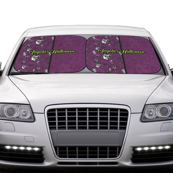 Witches On Halloween Car Sun Shades - IN CONTEXT