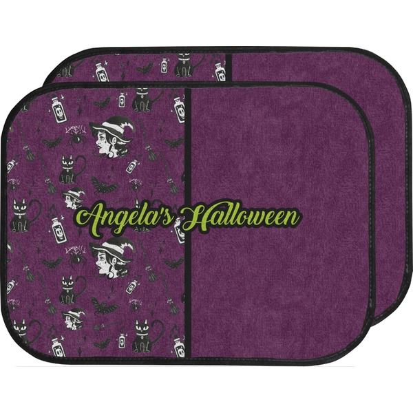Custom Witches On Halloween Car Floor Mats (Back Seat) (Personalized)