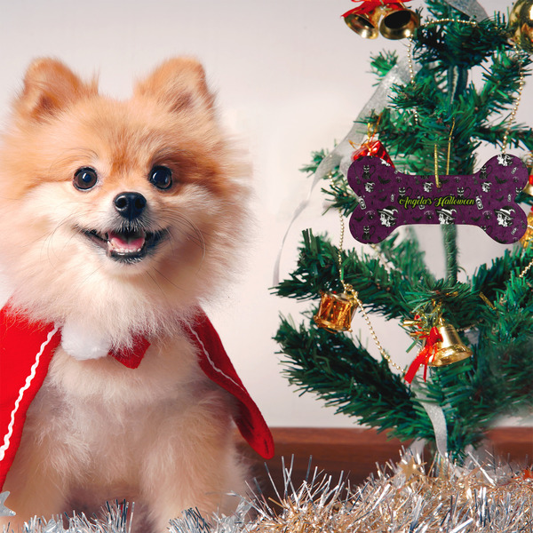 Witches On Halloween Ceramic Flat Ornament - Bone (LIFESTYLE)